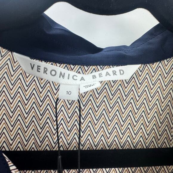 Veronica Beard Silk Print Button Front Shirt Midi Dress Women's Size 10 NWT - Picture 12 of 13